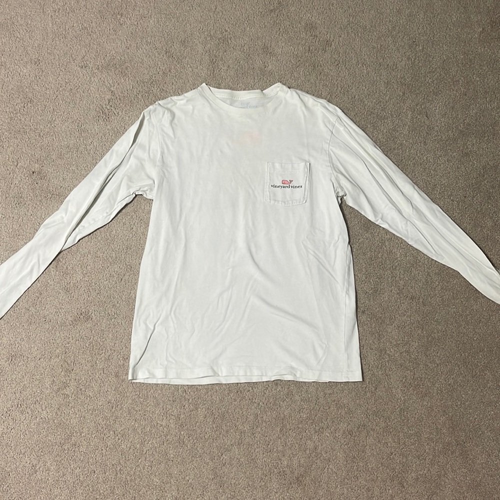 vinyard vines white cotton long sleeve